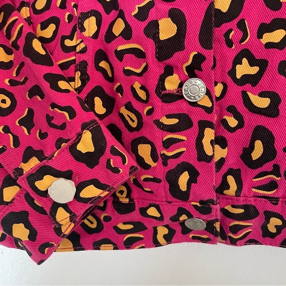 Sunset & SpringLeopard-Print Denim Jacket size S - Picture 11 of 11